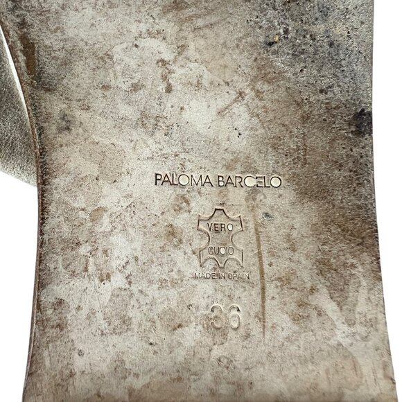 Paloma Barceló Emilie Suede Slide Sandals in Nude Jute Size US 5 ½ or 6 EU 36 - Picture 10 of 11